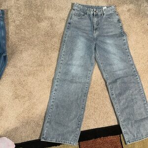 Lightwash flare baggy jeans